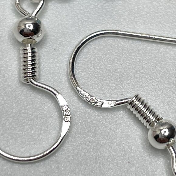 Artisan Made With Swarovski Crystal Pearl Teal Blue Beaded Dangle Earrings - Picture 6 of 6